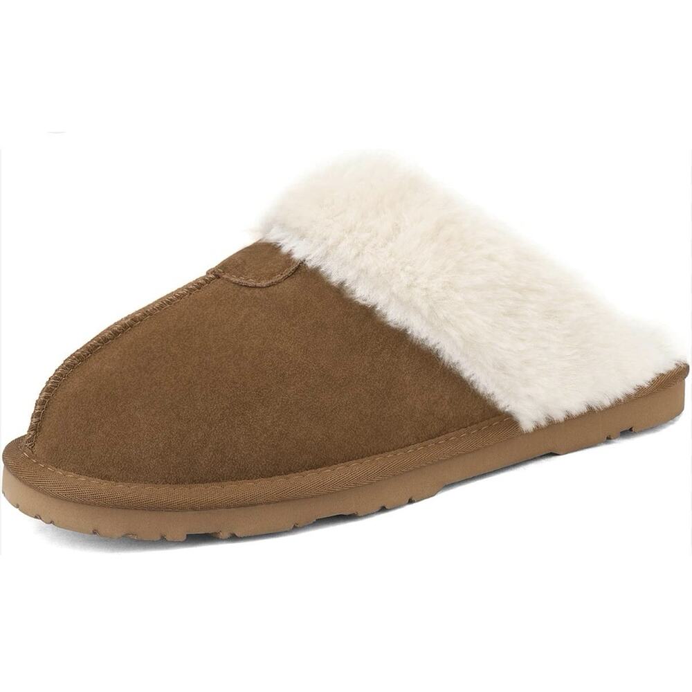 Womens Dream Pairs Sofie-05 Comfort Slippers Size 10, Chesnut